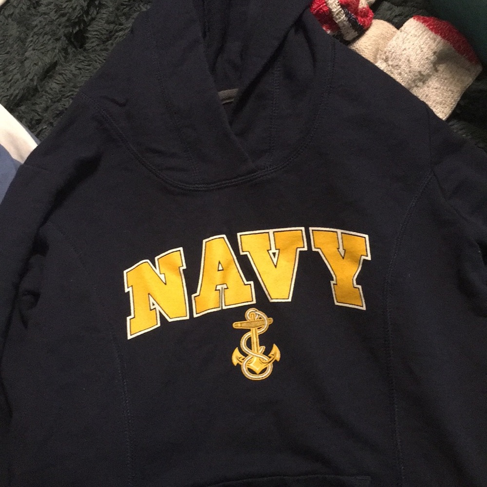 Military gear. Navy hoodie